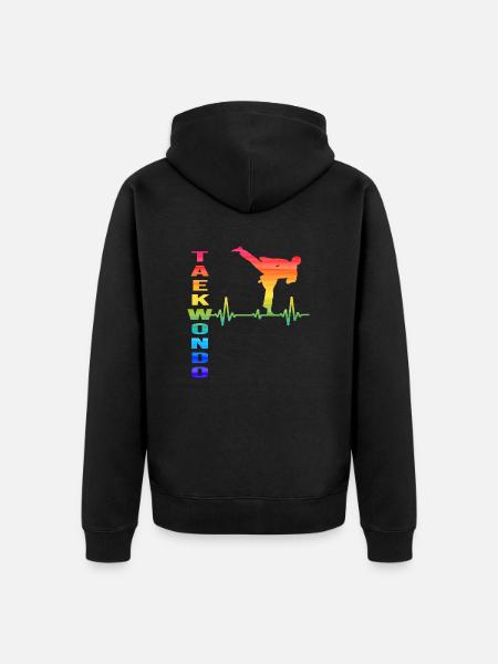 Taekwondo Taekwondo-korean-martial-arts poomsae - Unisex Premium Bio Zip Hoodie - Schwarz