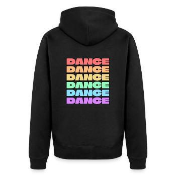 Dance gay pride 6 rainbow colors - Unisex Premium Organic Zip Hoodie - black - Back - Nico (187cm)