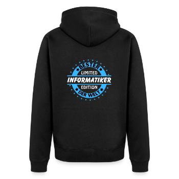 Meilleur informaticien du monde - Veste à capuche bio Premium Unisexe - noir - Dos - Nico (187cm)