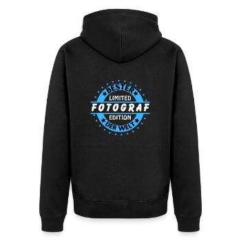 Bester Fotograf der Welt - Unisex Premium Bio Zip Hoodie - Schwarz - Hinten - Nico (187cm)