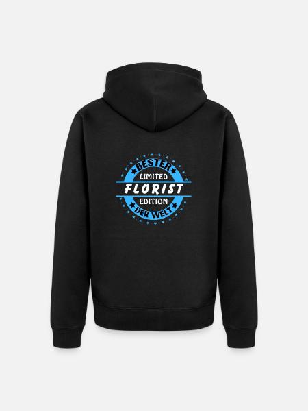 Meilleur fleuriste du monde - Veste à capuche bio Premium Unisexe - noir
