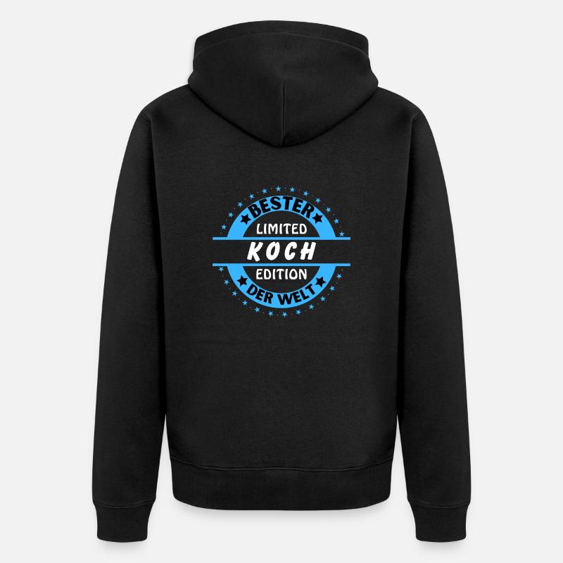 Bester Koch der Welt - Unisex Premium Bio Zip Hoodie - Schwarz