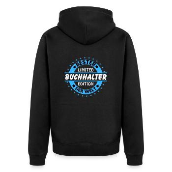Meilleur comptable du monde - Veste à capuche bio Premium Unisexe - noir - Dos - Nico (187cm)