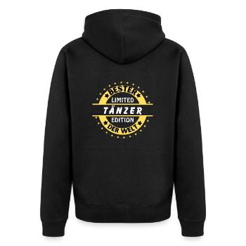 Bester Tänzer der Welt - Unisex Premium Bio Zip Hoodie - Schwarz - Hinten - Nico (187cm)