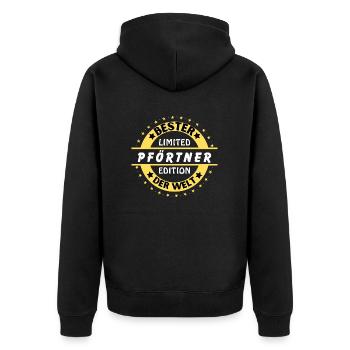 Best doorman in the world - Unisex Premium Organic Zip Hoodie - black - Back - Nico (187cm)