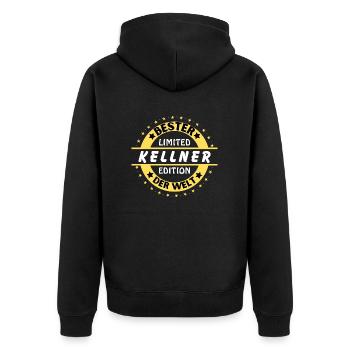 Meilleur serveur du monde - Veste à capuche bio Premium Unisexe - noir - Dos - Nico (187cm)