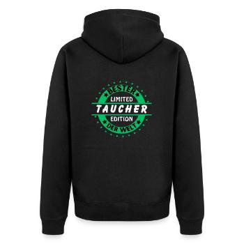 Best diver in the world - Unisex Premium Organic Zip Hoodie - black - Back - Nico (187cm)