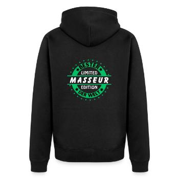 Meilleur masseur du monde - Veste à capuche bio Premium Unisexe - noir - Dos - Nico (187cm)