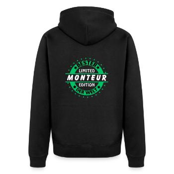 Meilleur ajusteur au monde - Veste à capuche bio Premium Unisexe - noir - Dos - Nico (187cm)