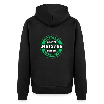 Meilleur examen de maîtrise de maître, certificat de maîtrise au monde - Veste à capuche bio Premium Unisexe - noir - Dos - Nico (187cm)