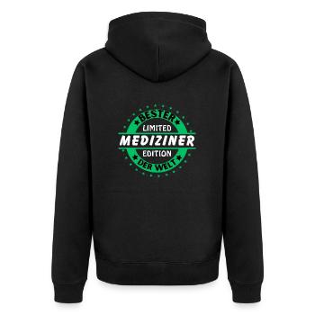 Meilleur médecin du monde - Veste à capuche bio Premium Unisexe - noir - Dos - Nico (187cm)