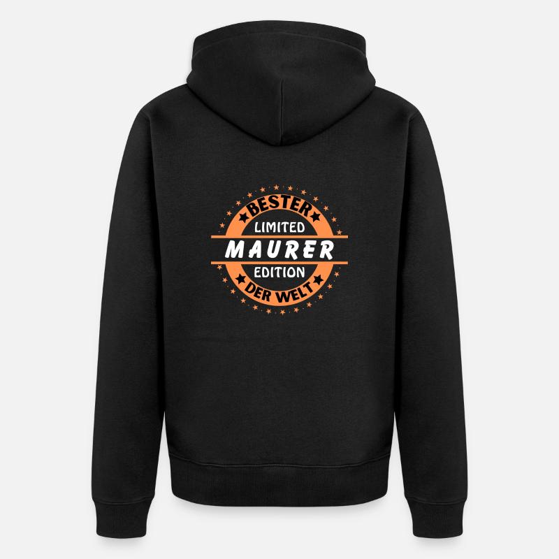 Meilleur maçon au monde - Veste à capuche bio Premium Unisexe - noir