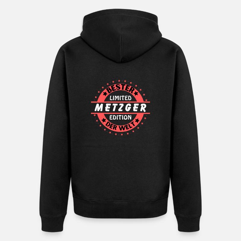 Meilleur boucher du monde - Veste à capuche bio Premium Unisexe - noir