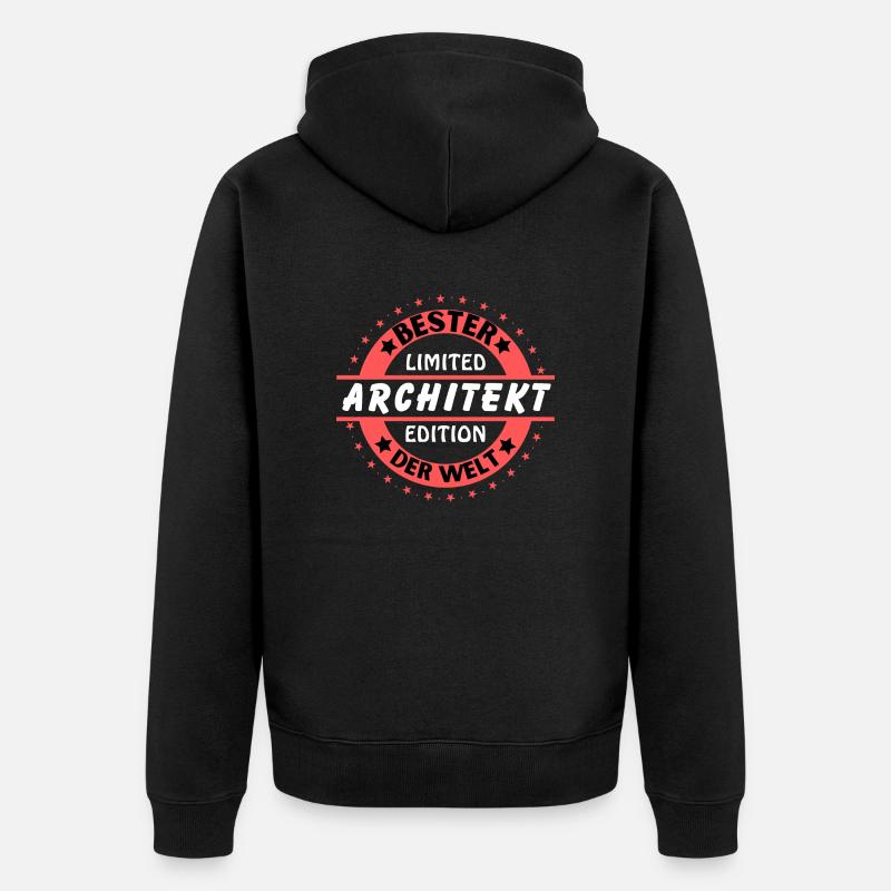 Meilleur architecte du monde - Veste à capuche bio Premium Unisexe - noir