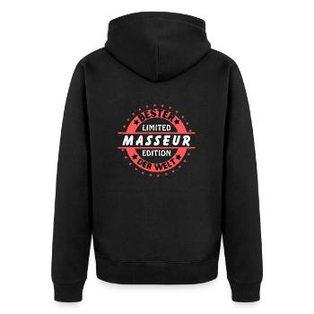 Meilleur masseur du monde - Veste à capuche bio Premium Unisexe - noir - Dos - Nico (187cm)