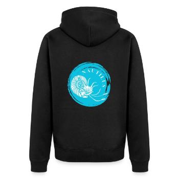 NAUTILUS - DEEP SEA - PEARL BOAT - OCTOPUS - Unisex Premium Organic Zip Hoodie - black - Back - Nico (187cm)