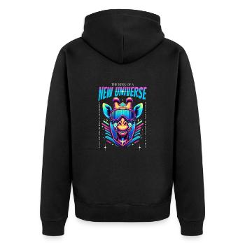 Girafe royale - Veste à capuche bio Premium Unisexe - noir - Dos - Nico (187cm)