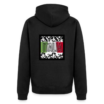 Italie (Italie) - Image - 2023 - Veste à capuche bio Premium Unisexe - noir - Dos - Nico (187cm)