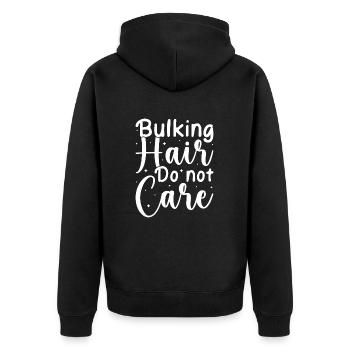Powerlifting Bodybuilder Cheveux Ne S’en soucient Gym - Veste à capuche bio Premium Unisexe - noir - Dos - Nico (187cm)