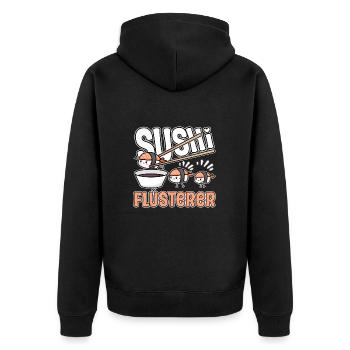 Sushi Lover Sushi Whisperer Design - Unisex Premium Organic Zip Hoodie - black - Back - Nico (187cm)