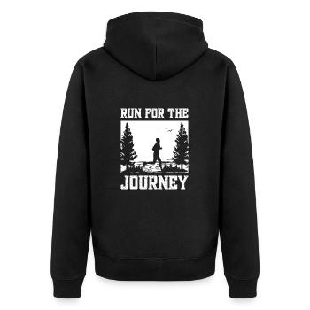 Marathon Profitez du voyage Running Gift - Veste à capuche bio Premium Unisexe - noir - Dos - Nico (187cm)