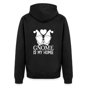 Gnome Costume Hommes Gnome Is My Homies Gnome - Veste à capuche bio Premium Unisexe - noir - Dos - Nico (187cm)