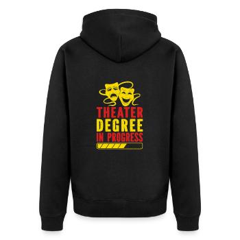 Musical Theatre Degree In Progress Theater Gifts - Unisex Premium Organic Zip Hoodie - black - Back - Nico (187cm)