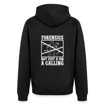 Forensic Analyst Forensics Not Just A Job Squad - Unisex Premium Organic Zip Hoodie - black - Back - Nico (187cm)