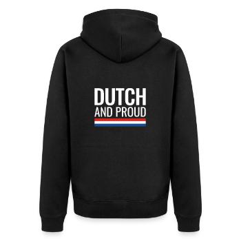 Néerlandais et fiers Pays-Bas Drapeau néerlandais - Veste à capuche bio Premium Unisexe - noir - Dos - Nico (187cm)