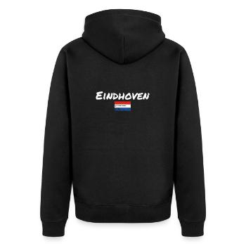 Eindhoven Pays-Bas Drapeau néerlandais - Veste à capuche bio Premium Unisexe - noir - Dos - Nico (187cm)