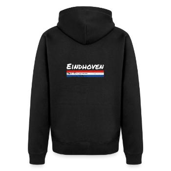 Eindhoven Netherlands Vintage Flag - Unisex Premium Organic Zip Hoodie - black - Back - Nico (187cm)