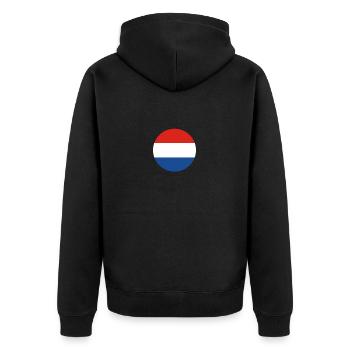 Pays-Bas Drapeau néerlandais néerlandais - Veste à capuche bio Premium Unisexe - noir - Dos - Nico (187cm)