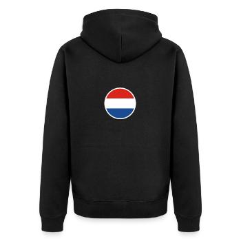 Pays-Bas Drapeau néerlandais néerlandais - Veste à capuche bio Premium Unisexe - noir - Dos - Nico (187cm)