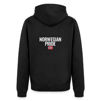 Fierté norvégienne Drapeau norvégien - Veste à capuche bio Premium Unisexe - noir - Dos - Nico (187cm)