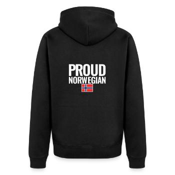 Fier norvégien Norvège Drapeau norvégien - Veste à capuche bio Premium Unisexe - noir - Dos - Nico (187cm)