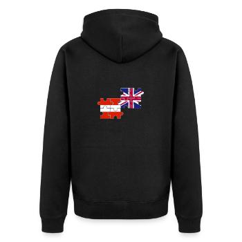 Autriche Royaume-Uni Drapeau Autrichiens britanniques - Veste à capuche bio Premium Unisexe - noir - Dos - Nico (187cm)