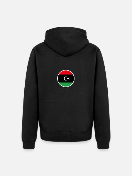 Libya Libyan Flag Libyan - Unisex Premium Organic Zip Hoodie - black