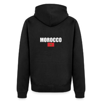 Maroc Drapeau Marocain Marocain - Veste à capuche bio Premium Unisexe - noir - Dos - Nico (187cm)