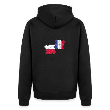 Pologne France Drapeau Français Polonais - Veste à capuche bio Premium Unisexe - noir - Dos - Nico (187cm)