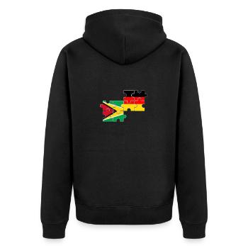 Guyane Allemagne Drapeau Allemand Guyanais - Veste à capuche bio Premium Unisexe - noir - Dos - Nico (187cm)