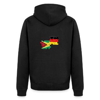 Guyane Allemagne Vintage drapeau allemand guyanais - Veste à capuche bio Premium Unisexe - noir - Dos - Nico (187cm)