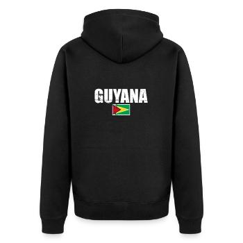 Guyane Vintage Guyanais drapeau guyanais - Veste à capuche bio Premium Unisexe - noir - Dos - Nico (187cm)