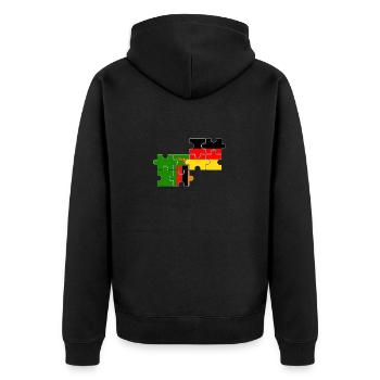 Zambie Allemagne Drapeau Allemagne Zambier - Veste à capuche bio Premium Unisexe - noir - Dos - Nico (187cm)