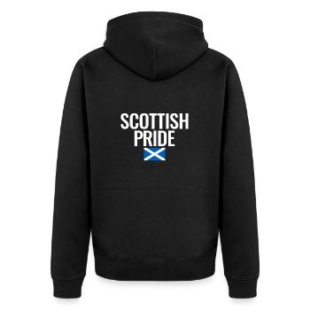 Scottish Pride Scotland Scottish Flag - Unisex Premium Organic Zip Hoodie - black - Back - Nico (187cm)