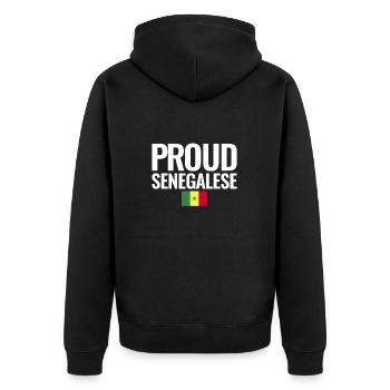 Fier drapeau sénégalais du Sénégal - Veste à capuche bio Premium Unisexe - noir - Dos - Nico (187cm)