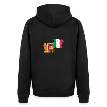 Sri Lanka Italy Flag Italian Sri Lankans - Unisex Premium Organic Zip Hoodie - black - Back - Nico (187cm)