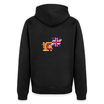 Sri Lanka Drapeau du Royaume-Uni Britannique Sri Lankais - Veste à capuche bio Premium Unisexe - noir - Dos - Nico (187cm)