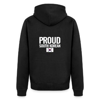 Fier drapeau sud-coréen de la Corée du Sud coréen - Veste à capuche bio Premium Unisexe - noir - Dos - Nico (187cm)