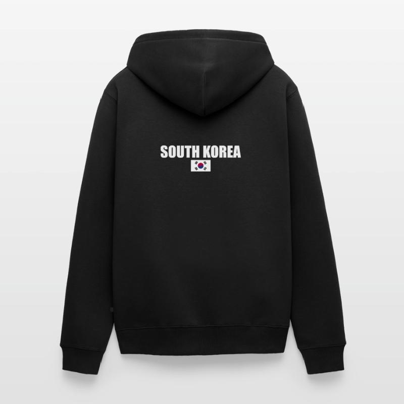 Corée du Sud Corée du Sud Drapeau coréen Veste à capuche bio Premium Unisexe