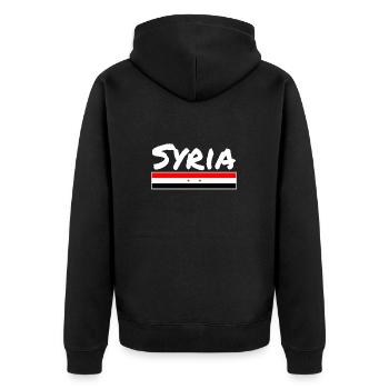 Syrie Syrie Drapeau syrien Syrie - Veste à capuche bio Premium Unisexe - noir - Dos - Nico (187cm)